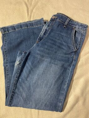 KanCan Blue Wide Leg Trouser Jeans